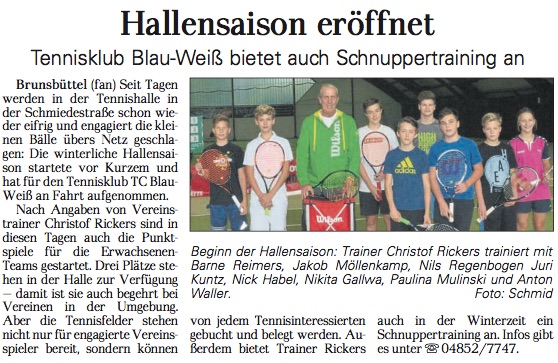 Hallensaison 2016 . 12.11.2016